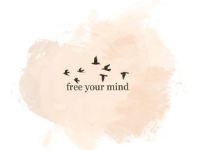 Free your mind quote photo frame