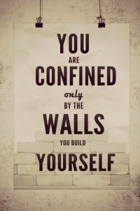 You are confined only by the walls you build yourself quote