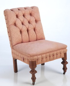blush colored chair