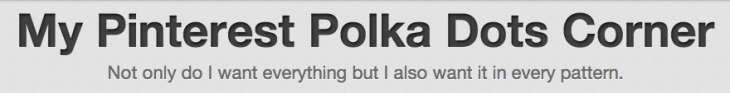My Pinterest Polka Dots Corner